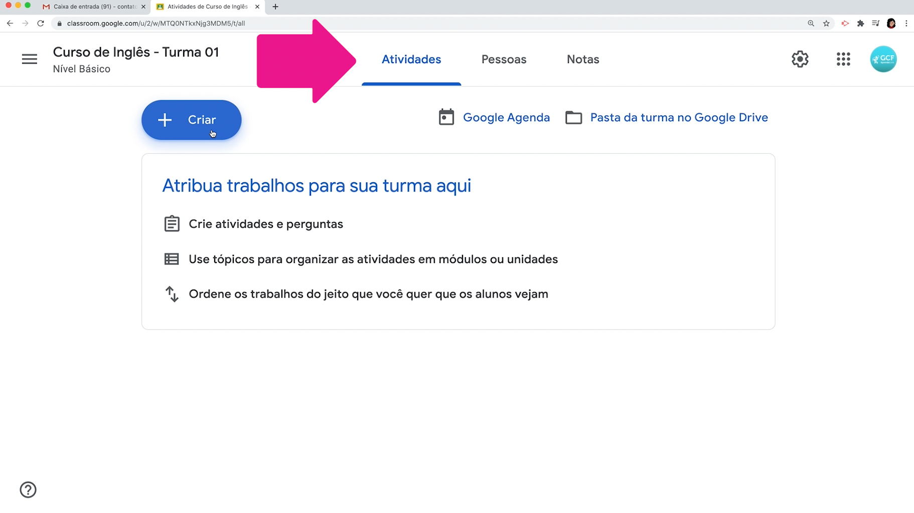 Como criar atividades no google sala de aula